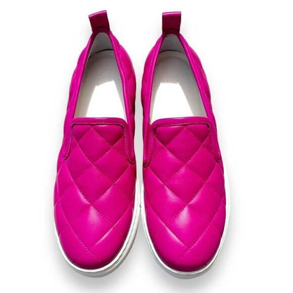 M. Gemi The Maddalena Magenta Pink Quilted Leather Slip-On Sneaker Women’s 38.5 - Picture 7 of 12